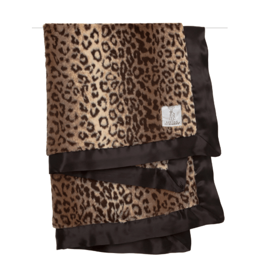 Little Giraffe - Luxe Leopard Baby Blanket - Espresso Swaddles & Blankets Little Giraffe