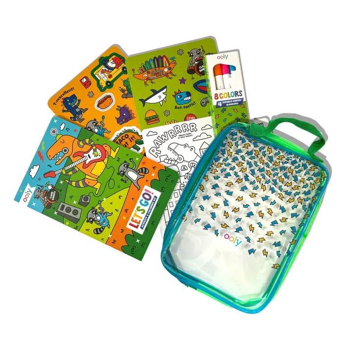 Ooly Let's Go!: Activity & Coloring Kit - Robo Dinos Activity Pack Ooly