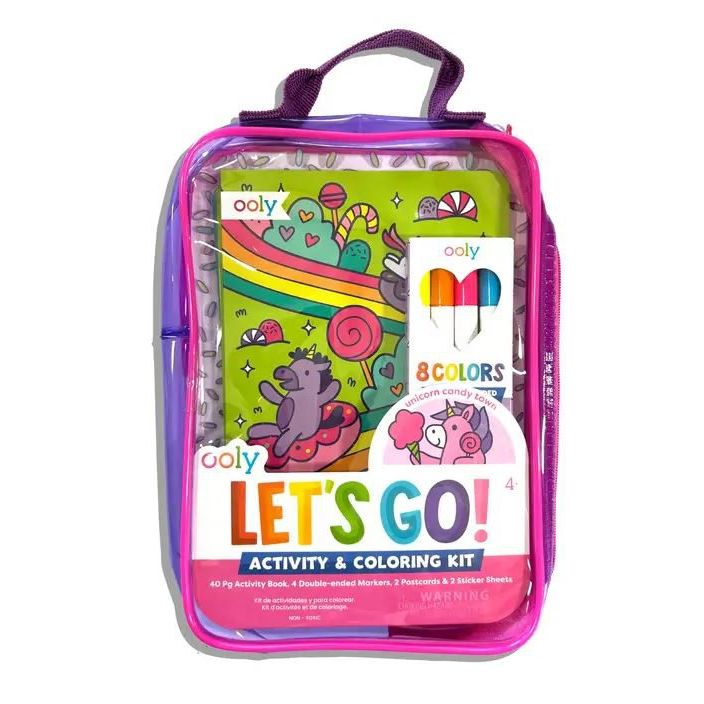 Ooly Let's Go!: Activity & Coloring Kit - Unicorn Candy Town Activity Pack Ooly