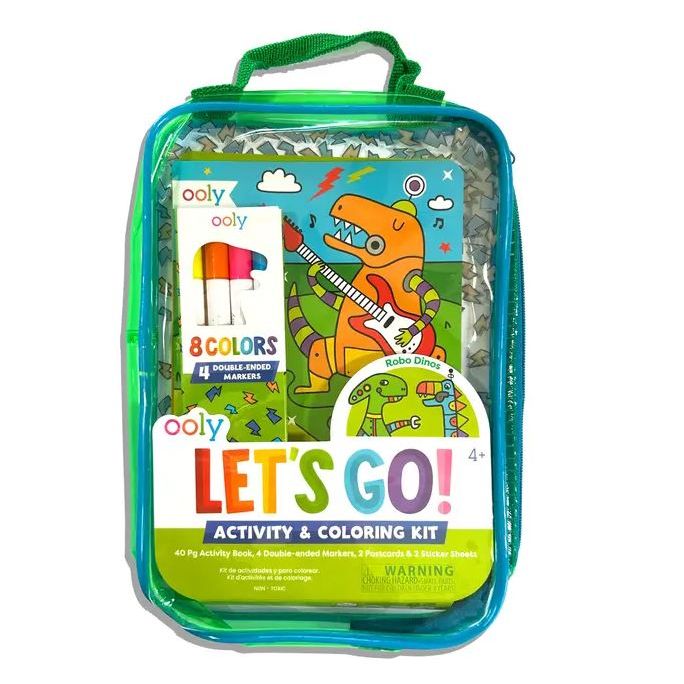 Ooly Let's Go!: Activity & Coloring Kit - Robo Dinos Activity Pack Ooly
