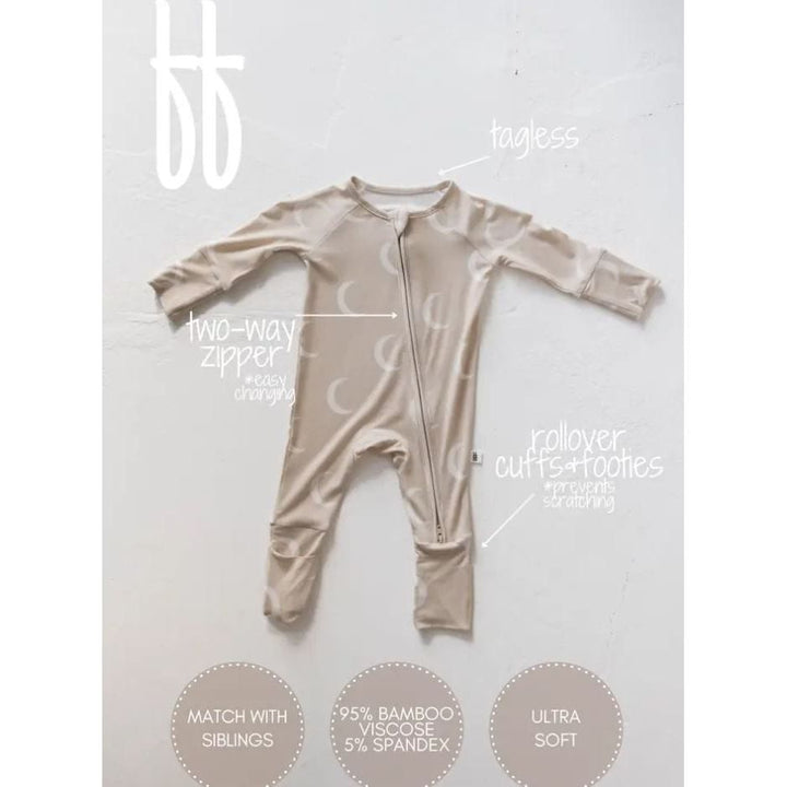Forever French Bamboo Zip Pajamas - Luna Romper Forever French Baby