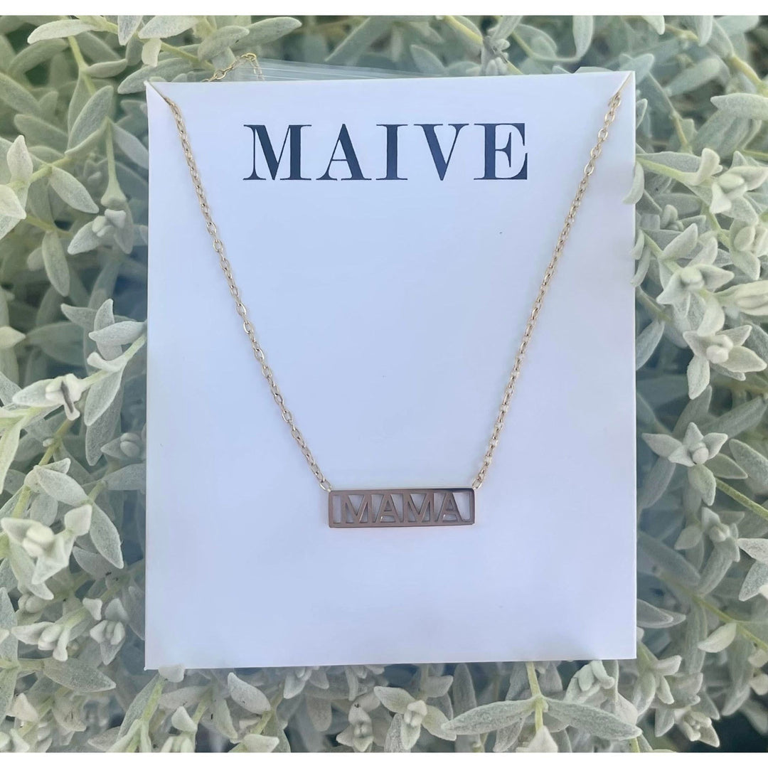 Maive Jewelry- Bar Mama Necklace, Gold Necklace Maive Jewelry   