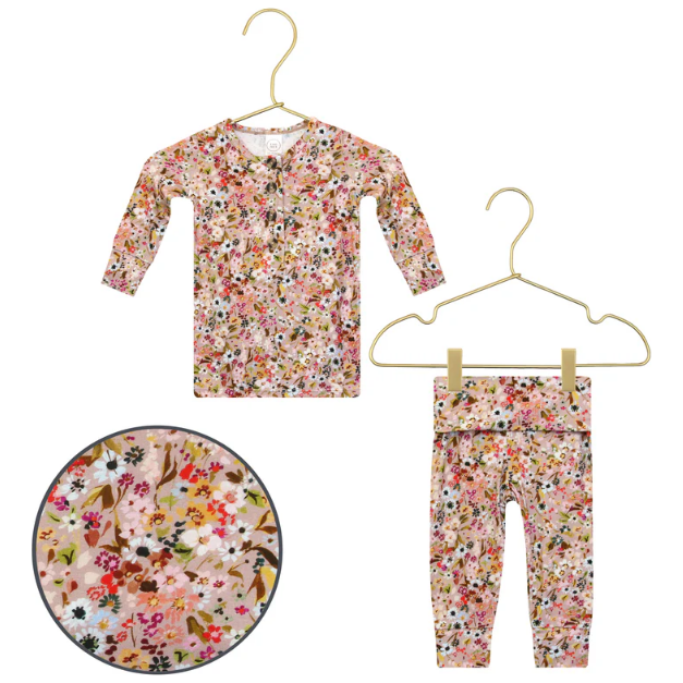 Lou Lou & Company- Top & Bottoms Gown Lou Lou & Company 3-6 Months Mauve Wildflower