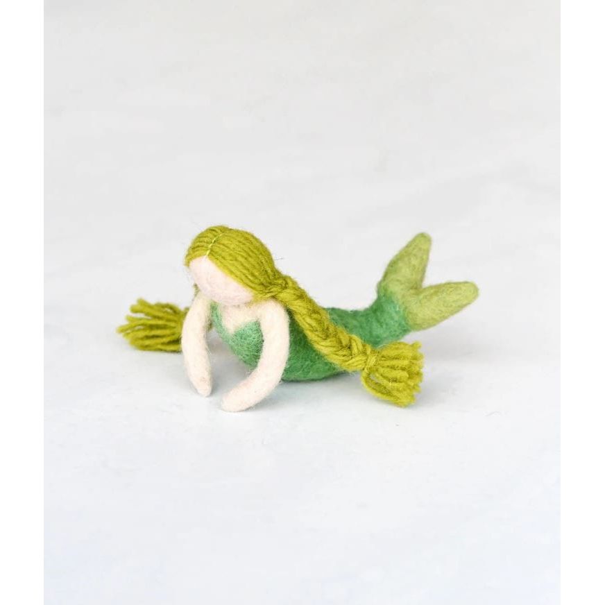 Tara Treasures Felt Waldorf Mermaid - Green Hair Felt Toy Tara Treasures