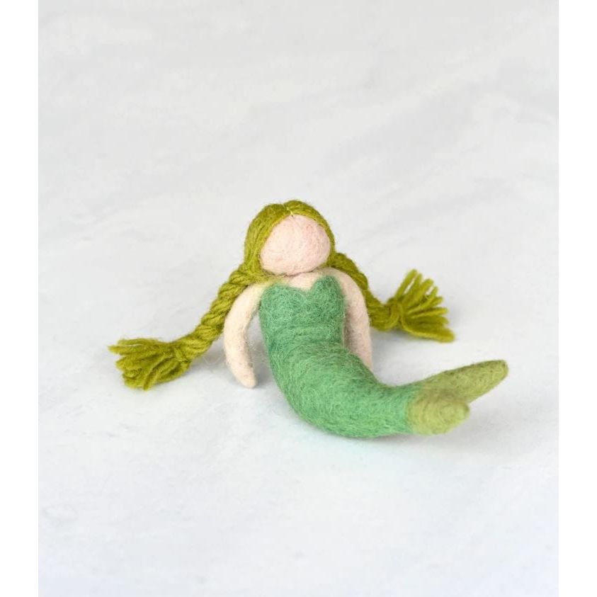 Tara Treasures Felt Waldorf Mermaid - Green Hair Felt Toy Tara Treasures