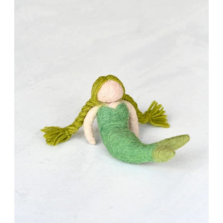 Tara Treasures Felt Waldorf Mermaid - Green Hair Felt Toy Tara Treasures