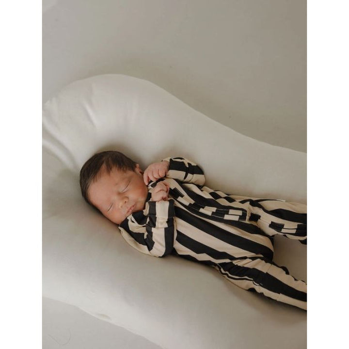 Forever French Bamboo Zip Pajamas - Midnight Stripe
