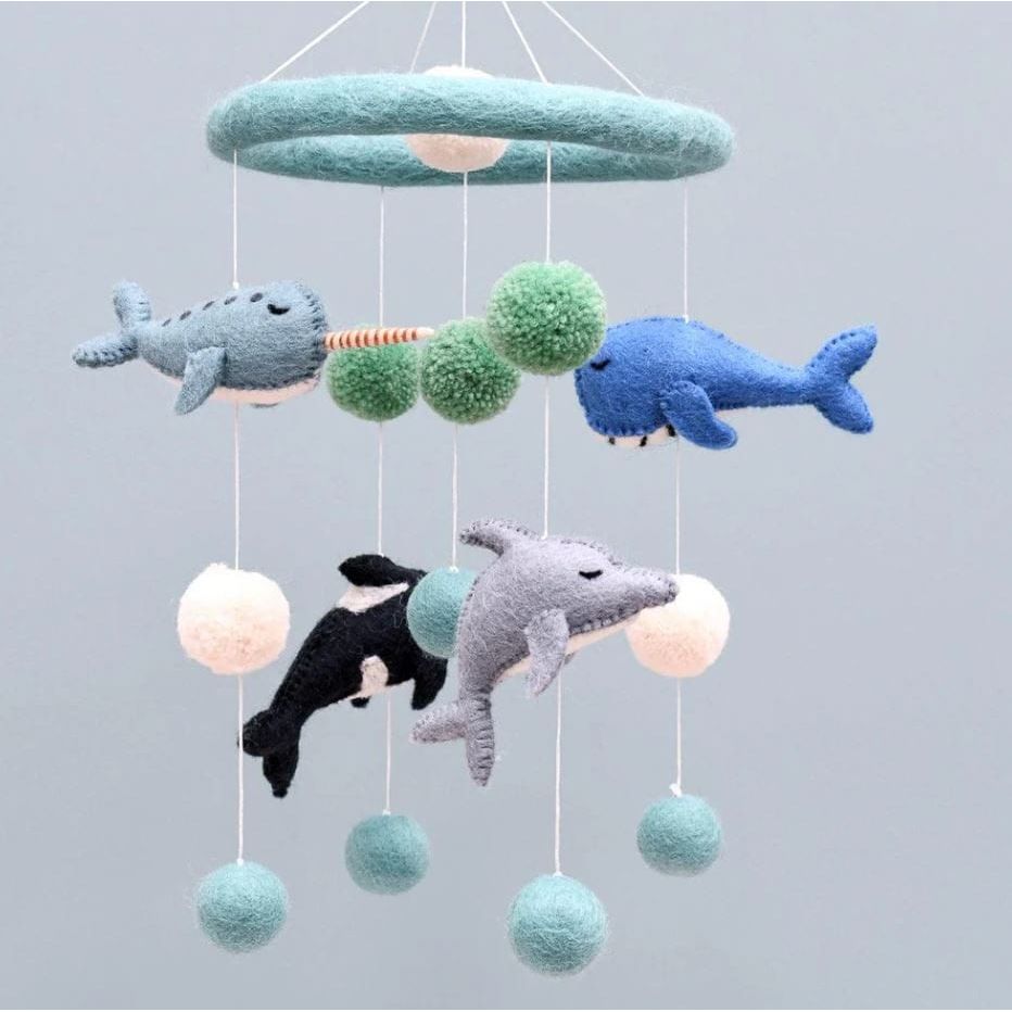Tara Treasures Nursery Mobile - Ocean Marine Mamals Baby Mobiles Tara Treasures