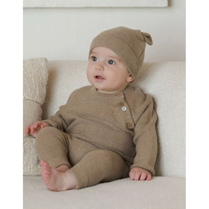 Quincy Mae Essentials Bailey Knit Pant Heathered Mocha Tops & Bottoms Quincy Mae