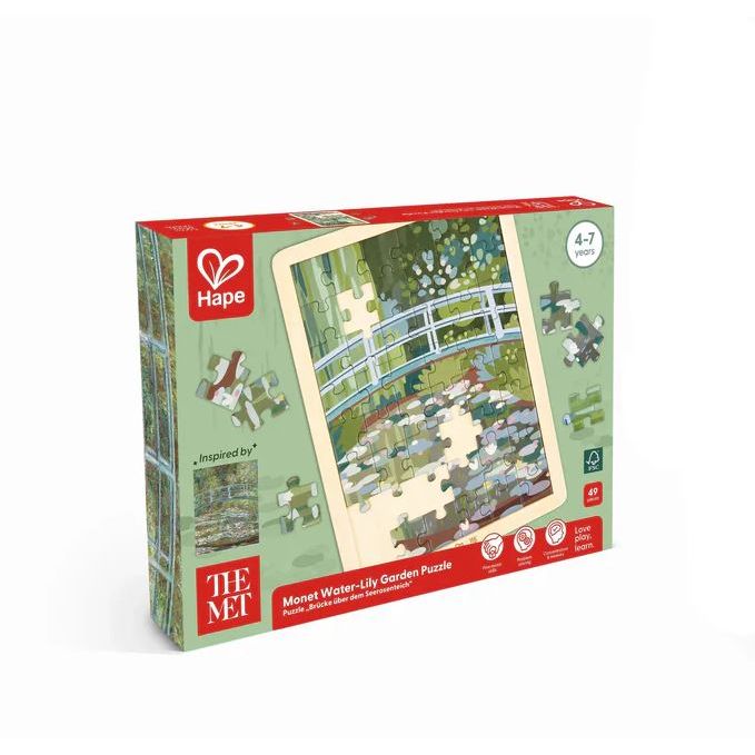 Hape - The Met - Monet Water-Lily Garden Puzzle Puzzles Hape