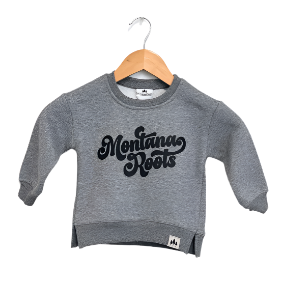 The Montana Scene - Montana Roots Toddler Fleece - Granite Heather Tops & Bottoms The Montana Scene   