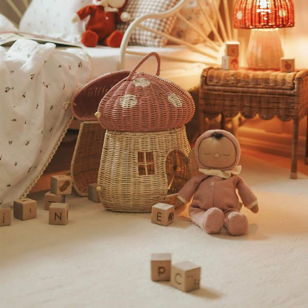 Olli Ella Dozy Dinkum Toadstool Pip - Pink Dolls Olliella