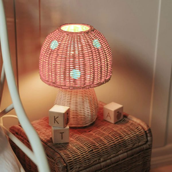 Olli Ella Rattan Toadstool Lamp- Musk Plants & Mushrooms Olliella