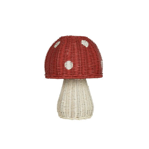Olli Ella Rattan Toadstool Lamp- Red Plants & Mushrooms Olliella