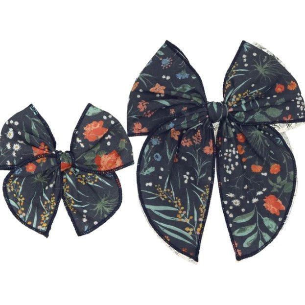 Lou Lou & Company Heirloom Bow Clip Hair clip Lou Lou & Company Navy Floral