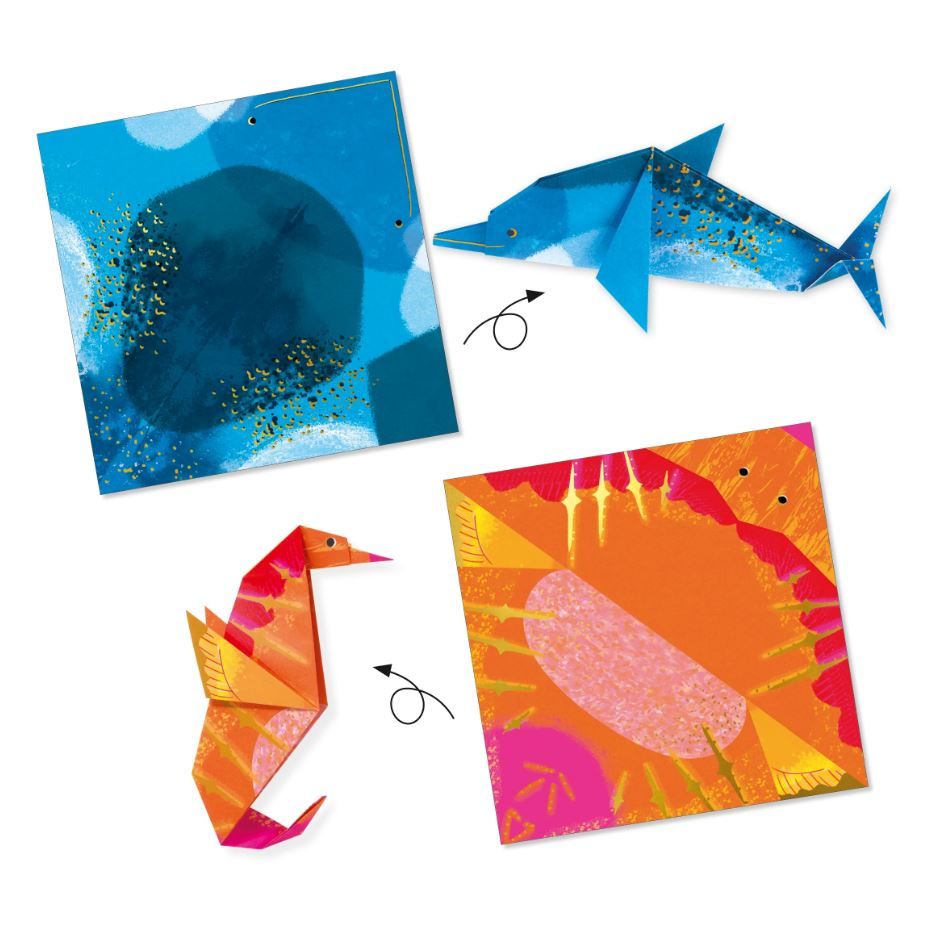 Djeco Sea Creatures Origami Paper Craft Kit Art & Craft Djeco