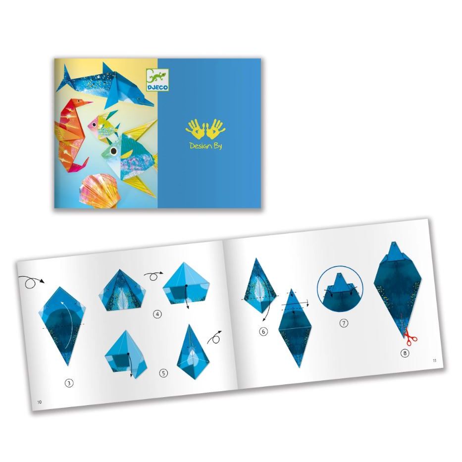 Djeco Sea Creatures Origami Paper Craft Kit Art & Craft Djeco