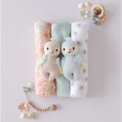 Cuddle + Kind Baby Parrot Mauve Baby Animal Collection Cuddle + Kind