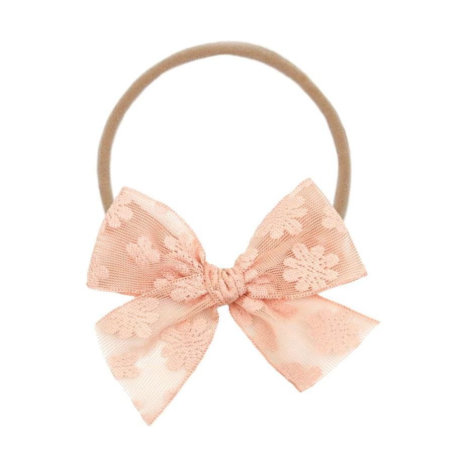 Lou Lou & Company Lace Bow Headband Headband Lou Lou & Company Peach Daisy  