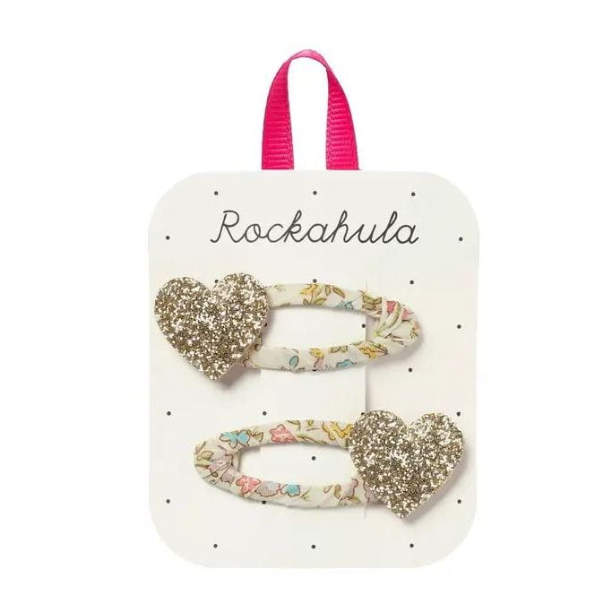 Rockahula Petal Glitter Heart Clips Hair clip Rockahula
