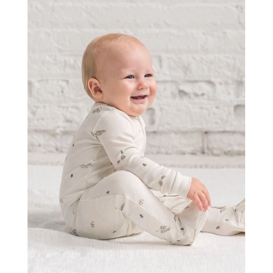 Colored Organics Peyton Zipper Sleeper - Aspen Collection - Hiking / Pine Footie Colored Organics