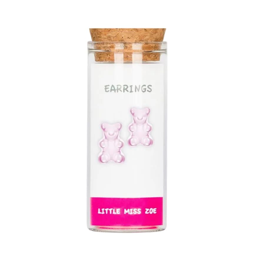 Little Miss Zoe Kids Sterling Silver Earrings- Pink Gummy Bear Apparel Accessories Little Miss Zoe