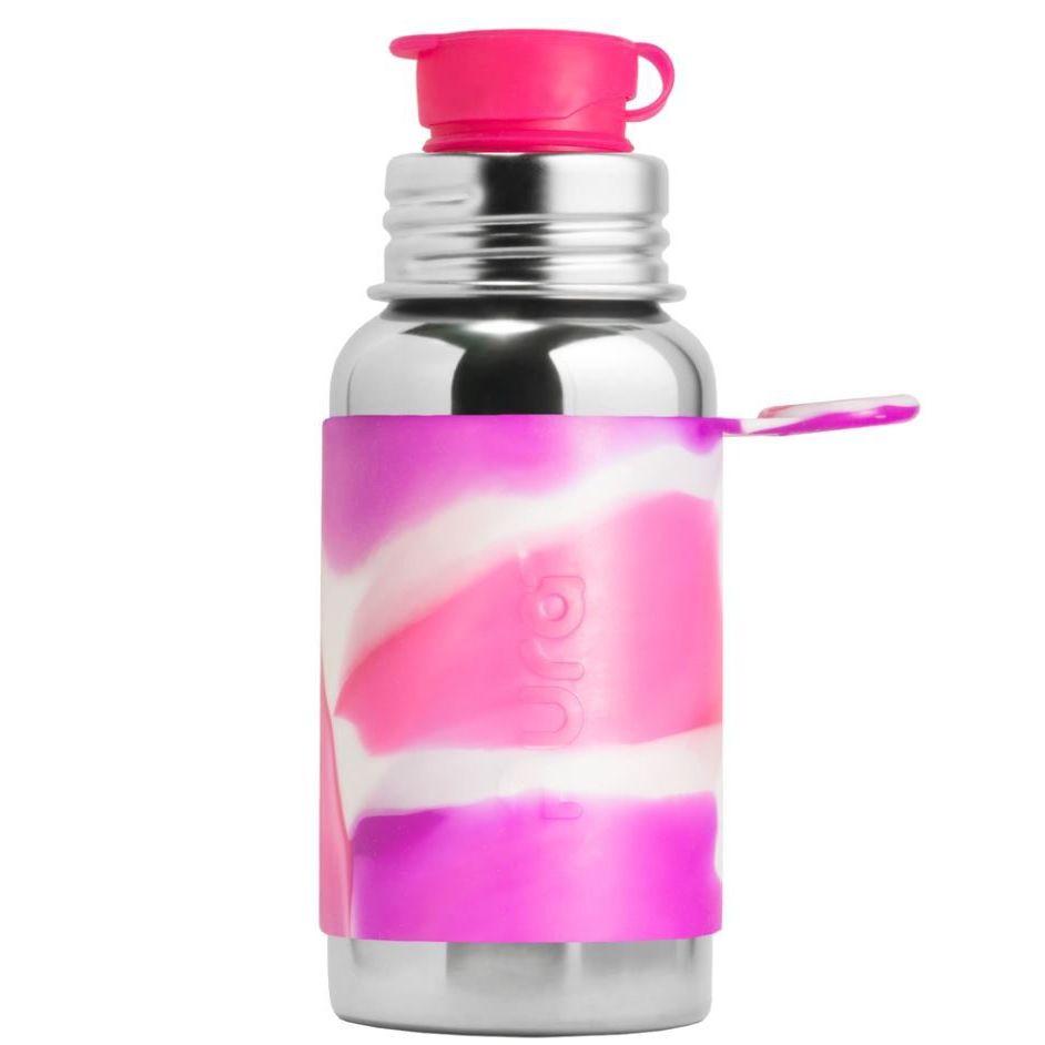 Pura Big Mouth 18 Oz Sport Bottle Water Bottle Pura Stainless Pink Swirl