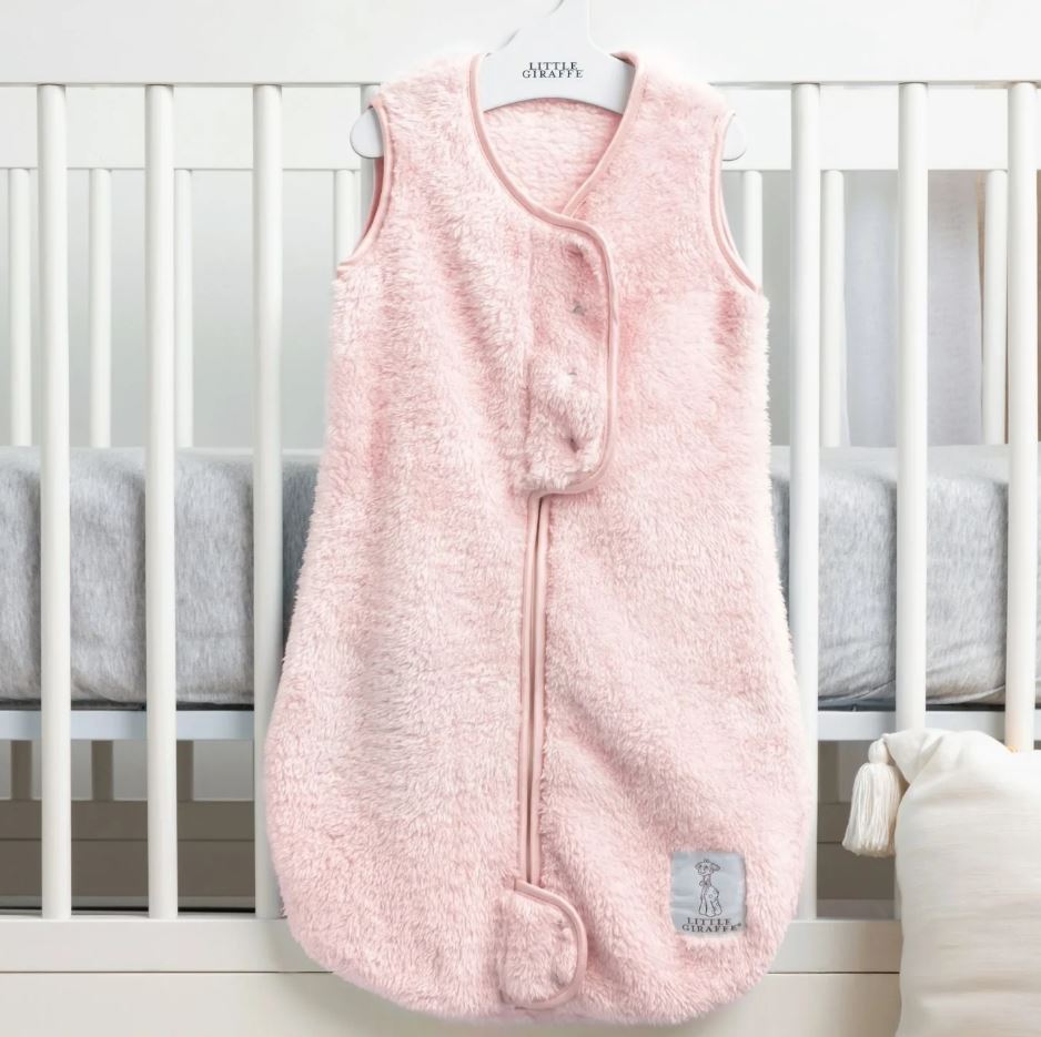 Little Giraffe Stretch Chenille Dreamsack- Pink