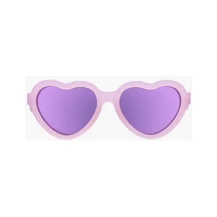 Babiators Frosted Pink Polarized Heart Sunglasses with Mirrored Lens Sunglasses Babiators