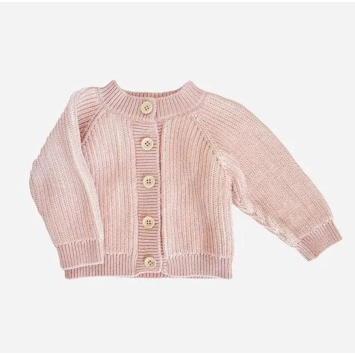Blueberry Hill Cotton Brioche Cardigan Pink Sweater The Blueberry Hill