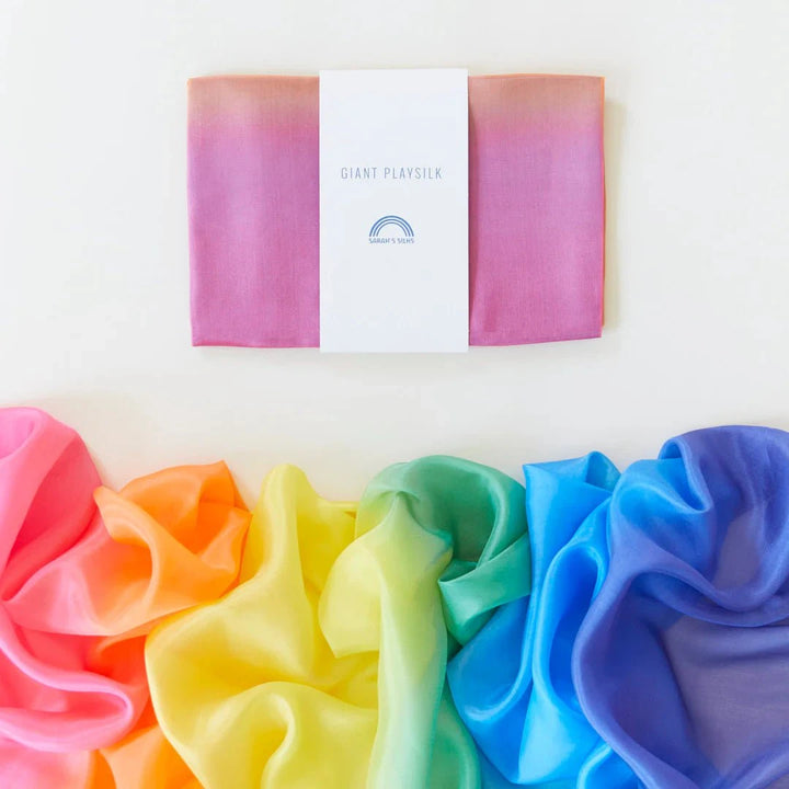 Sarah's Silks Giant Enchanted Rainbow Playsilk Toddler And Pretend Play Sarah's Silks