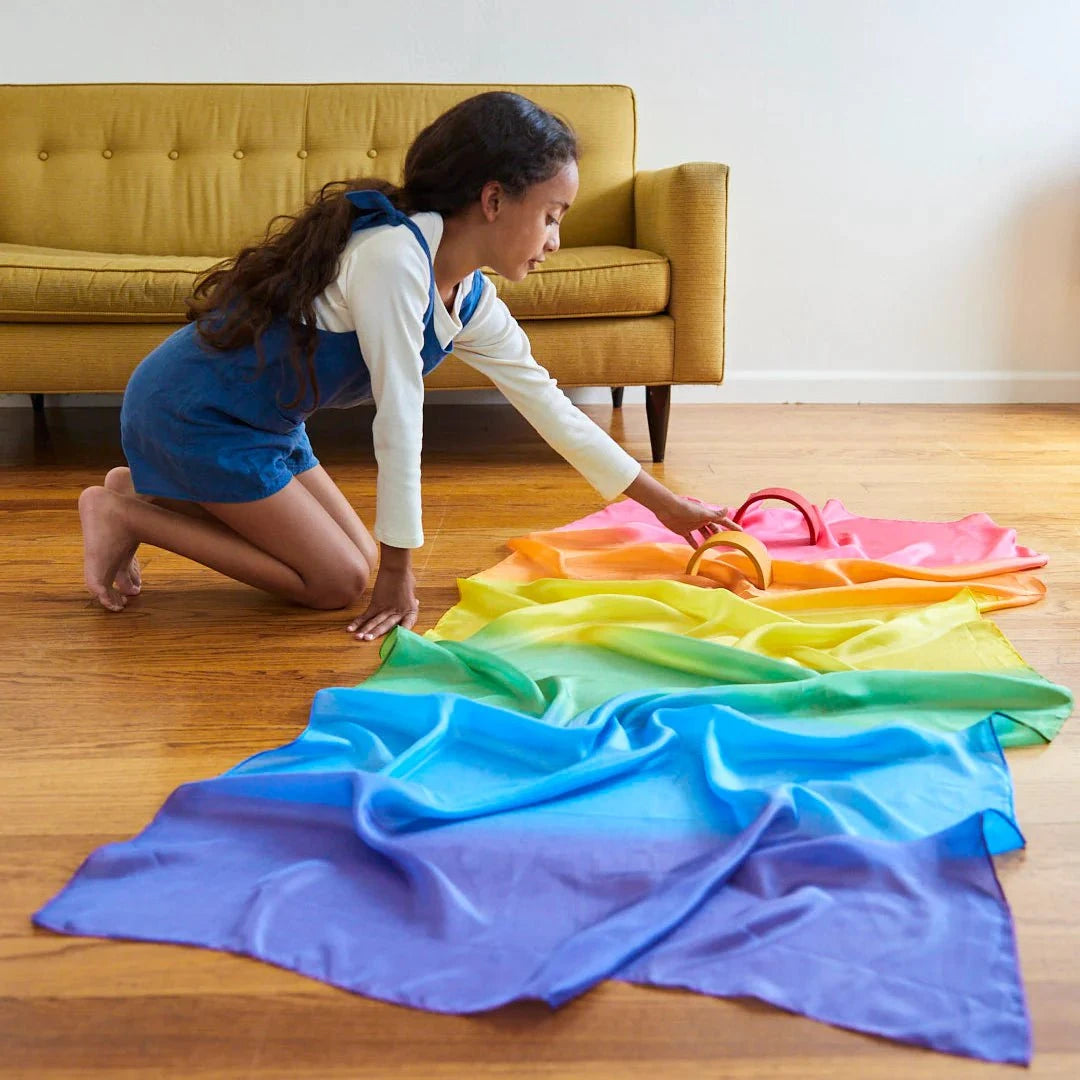 Sarah's Silks Giant Enchanted Rainbow Playsilk Toddler And Pretend Play Sarah's Silks