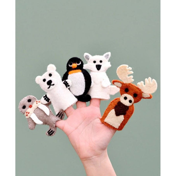 Tara Treasures Polar Animals (Arctic and Antartica) - Finger Puppet Set Finger Puppet Tara Treasures