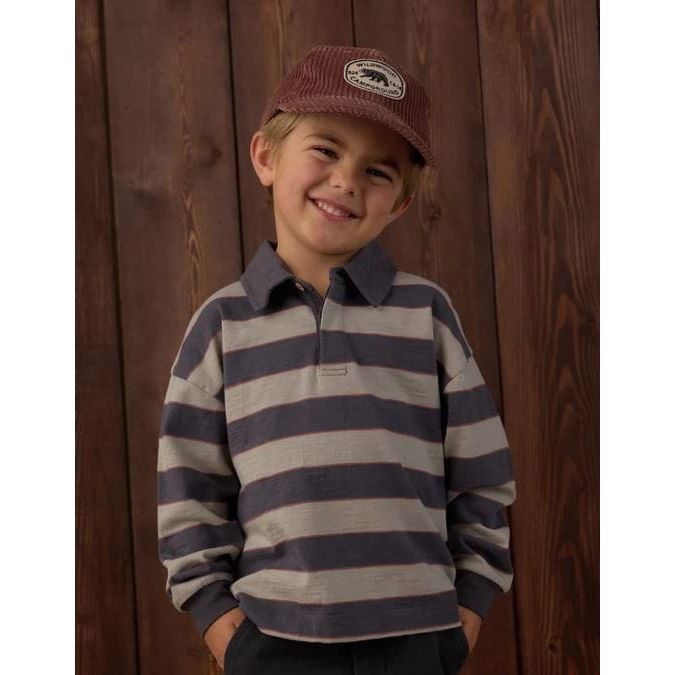 Rylee + Cru Rugby Polo Sage Stripe Tops &amp; Bottoms Rylee + Cru