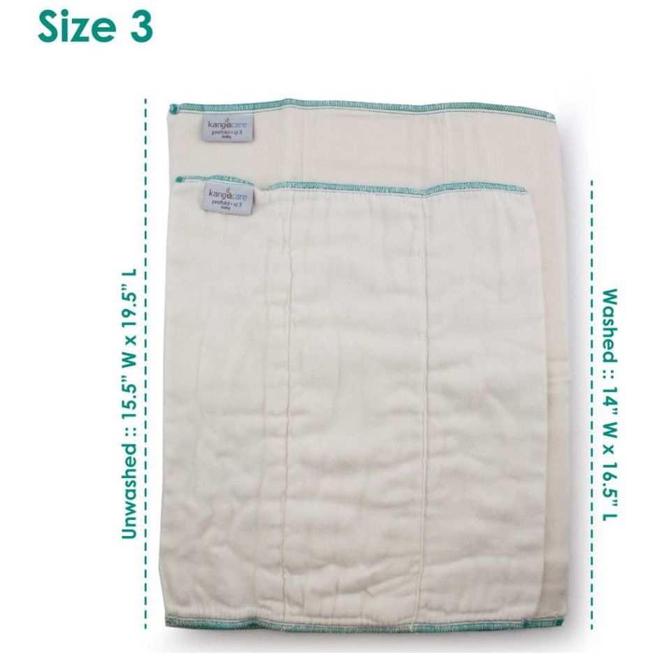 Kanga Care Prefold Cloth Diapers (6pk) Bamboo Soaker Kanga Care