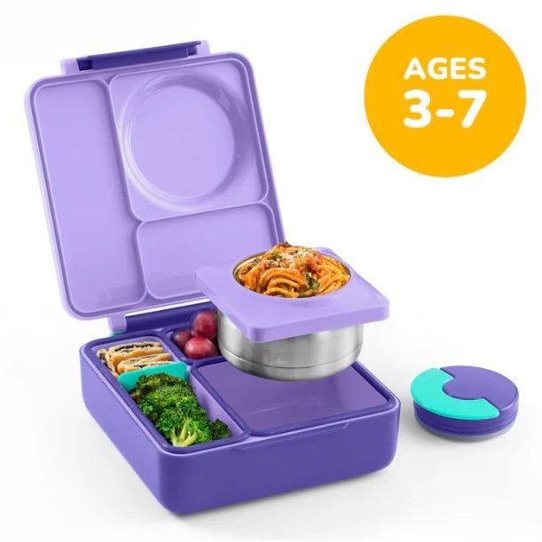 OMIE 子ども用弁当箱 パープル Natural Baby Feeding Box - Eco Friendly Mealtime Solution