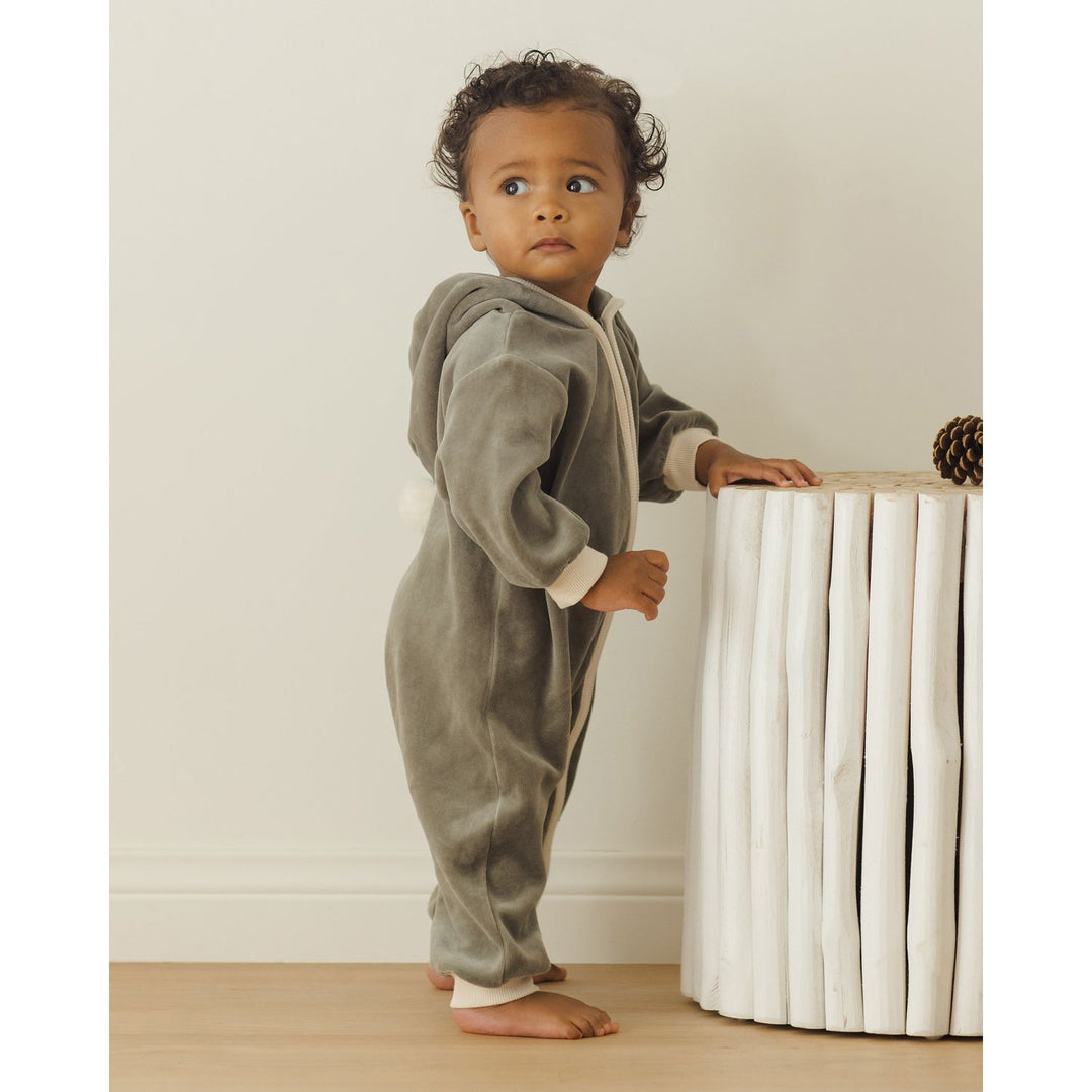 Quincy Mae Velour Zip Jumpsuit - Forest Jumpsuit Quincy Mae