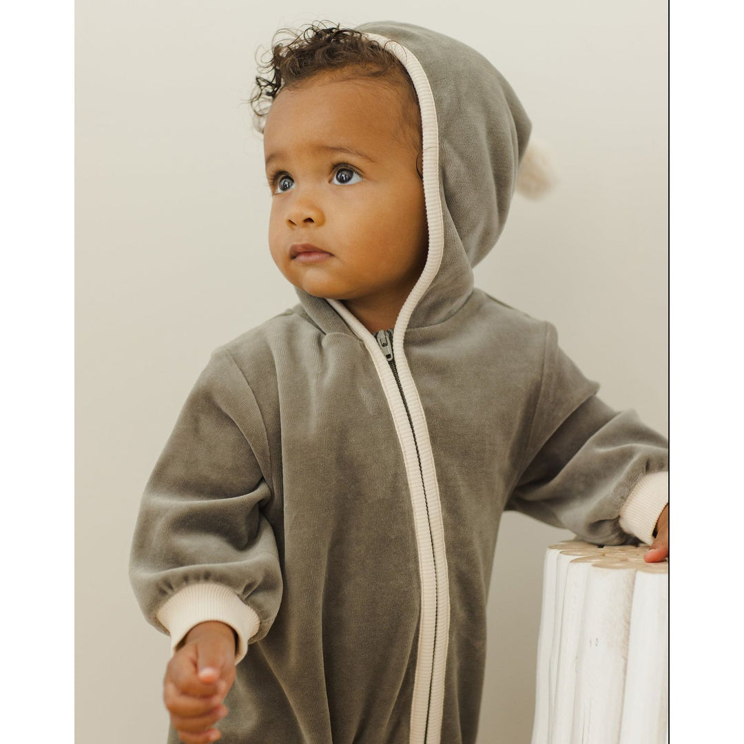 Quincy Mae Velour Zip Jumpsuit - Forest Jumpsuit Quincy Mae