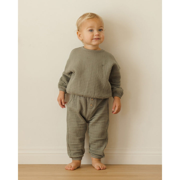 Quincy Mae Textured Sweat Set - Forest Tops & Bottoms Quincy Mae