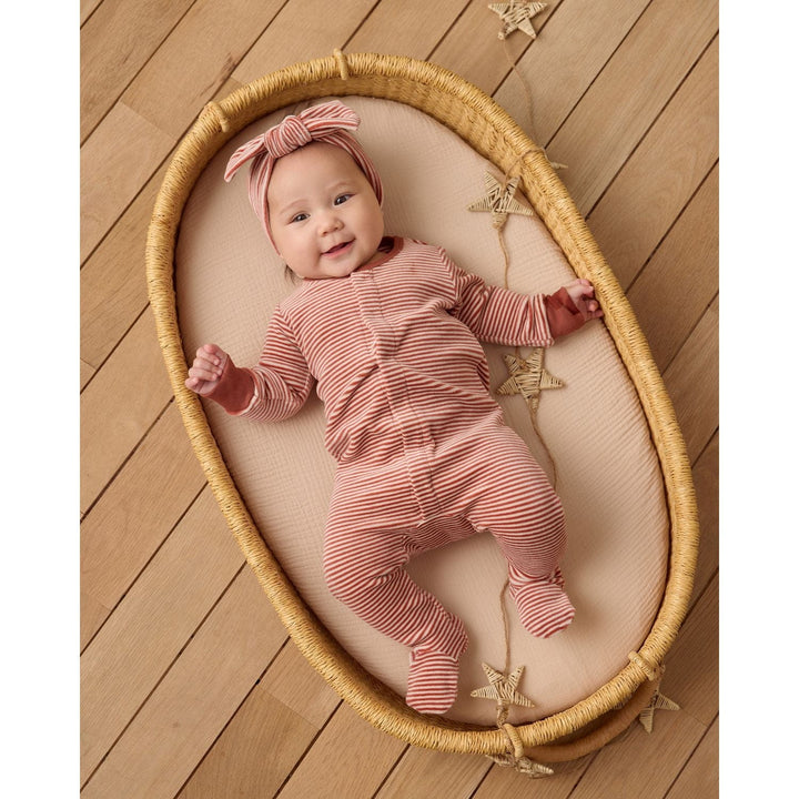 Quincy Mae Hidden Snap Footie Candy Stripe