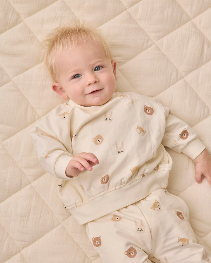 Quincy Mae Relaxed Fleece Sweatshirt- Critters