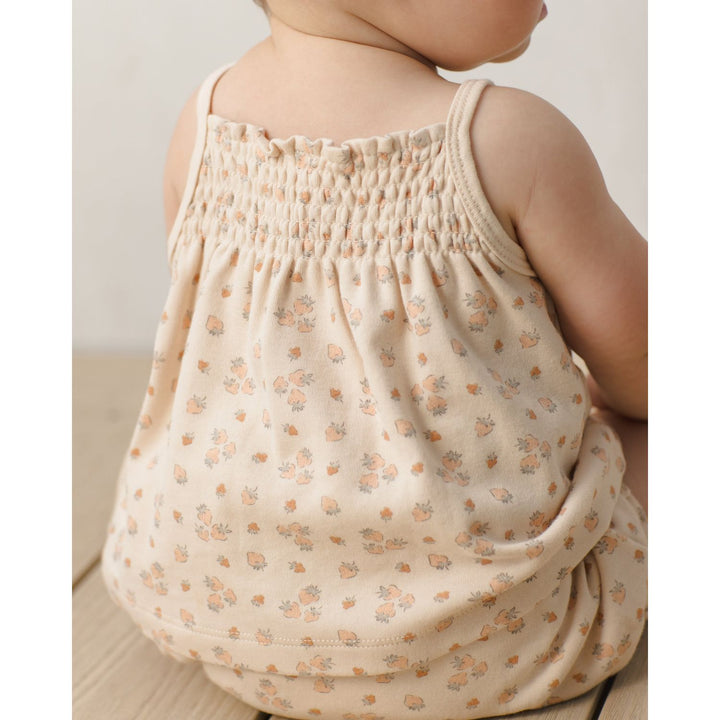Quincy Mae - Smocked Tank + Bloomer Set - Strawberries Tops & Bottoms Quincy Mae