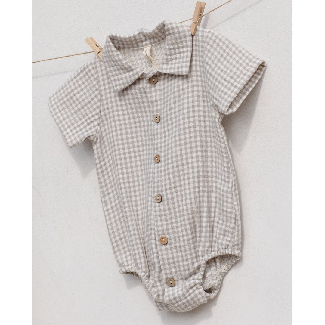 Quincy Mae Matteo Romper - Sage Gingham Romper Quincy Mae