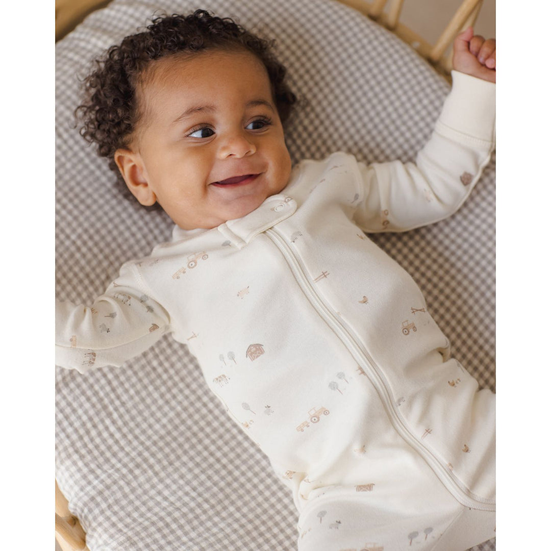 Quincy Mae Zip Long Sleeve Sleeper Footie - Farm Pajamas & Footies Quincy Mae