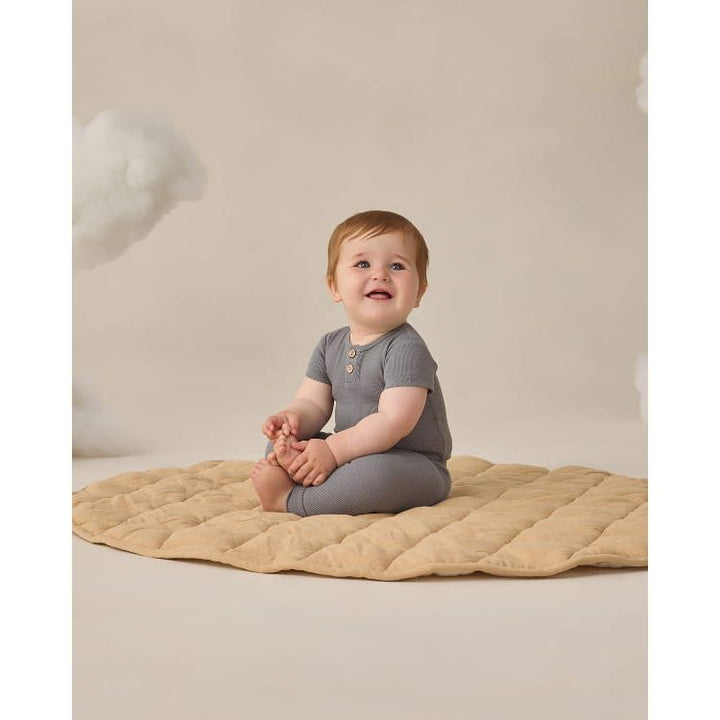 Quincy Mae Ribbed Henley Bodysuit- Ocean Bodysuit Quincy Mae