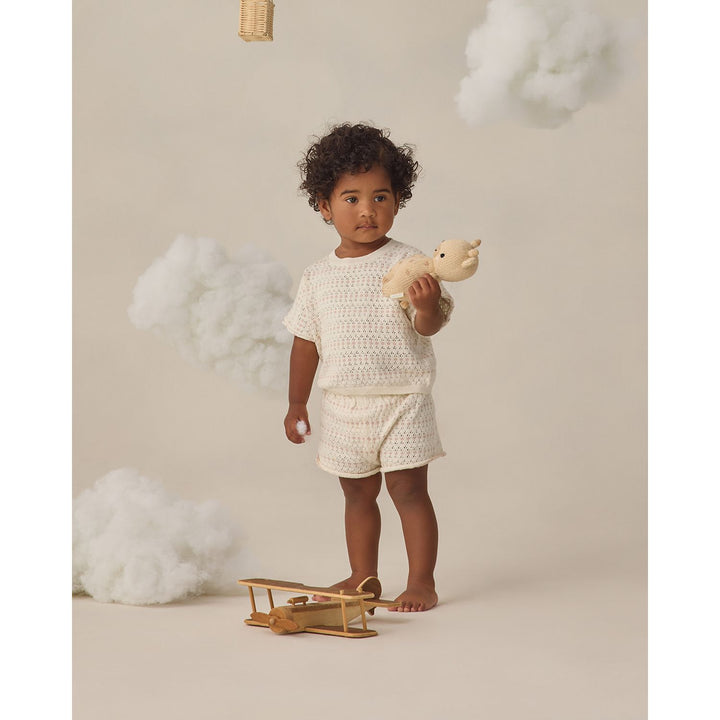 Quincy Mae Relaxed Summer Knit Set- Ivory Tops &amp; Bottoms Quincy Mae