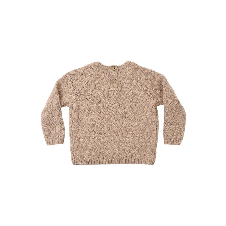 Quincy Mae Knit Sweater Heathered Almond Tops &amp; Bottoms Quincy Mae