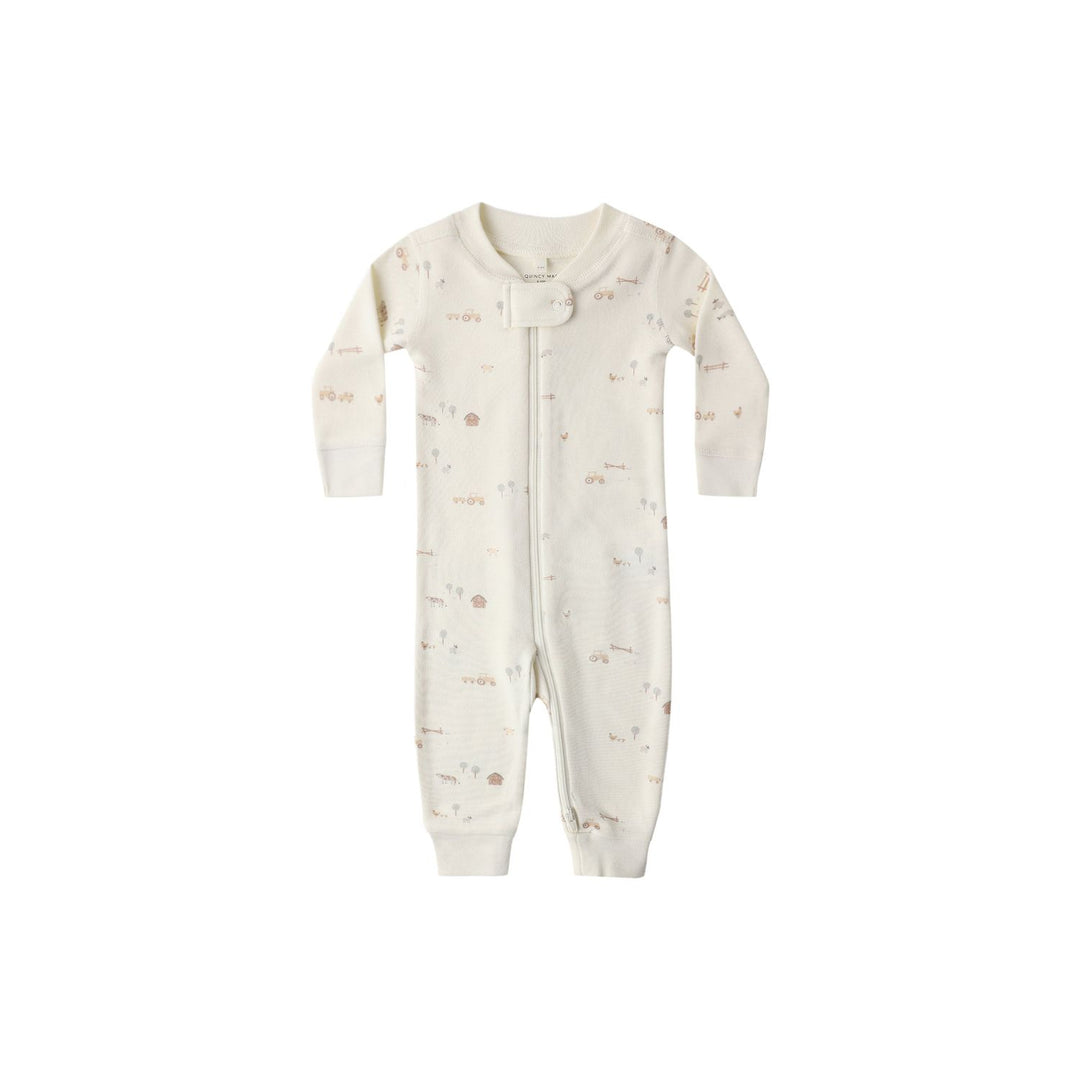 Quincy Mae Zip Long Sleeve Sleeper Footie - Farm Pajamas & Footies Quincy Mae