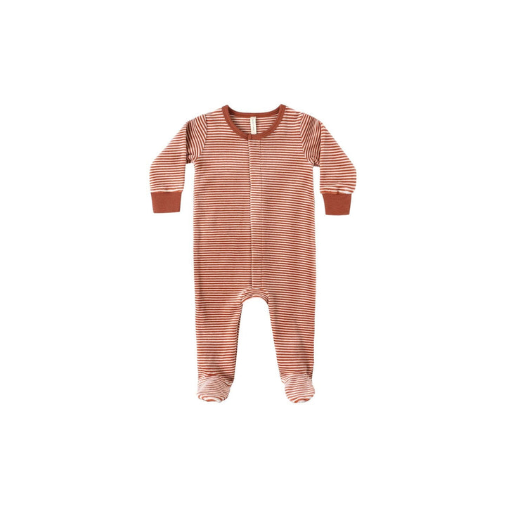 Quincy Mae Hidden Snap Footie Candy Stripe