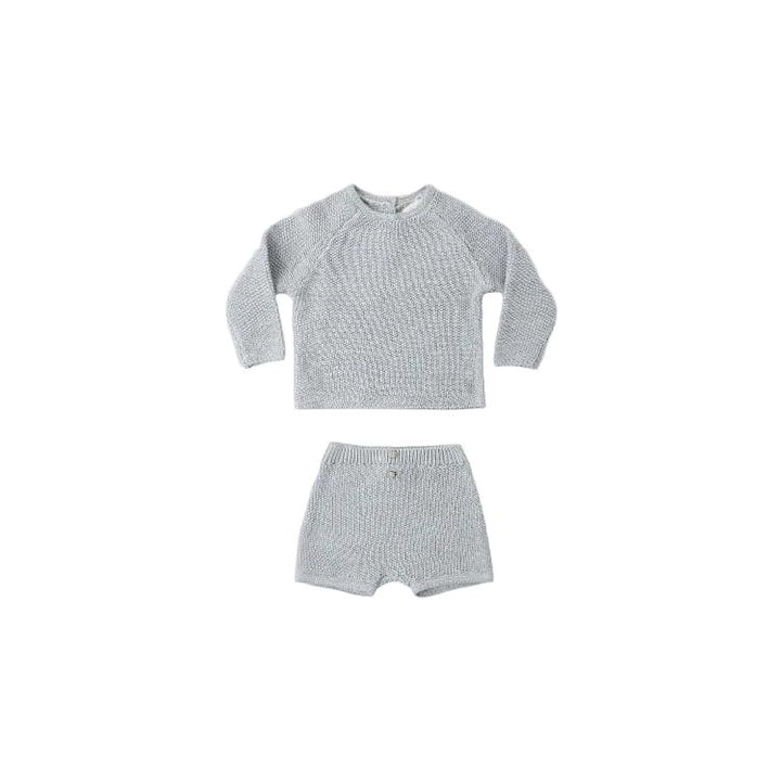 Quincy Mae Summer Knit Set- Heathered Sky Tops &amp; Bottoms Quincy Mae